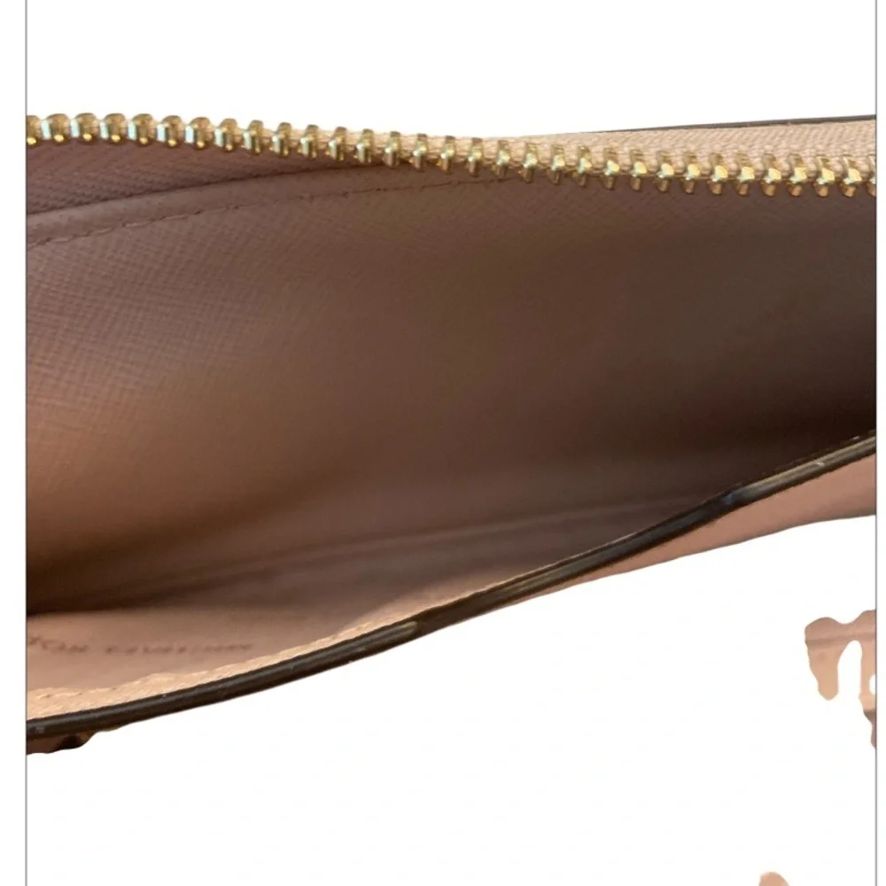Michael Kors Blush Pink And Gold Dot Wristlet Wallet